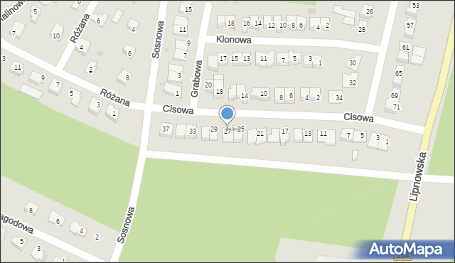 Golub-Dobrzyń, Cisowa, 27, mapa Golub-Dobrzyń