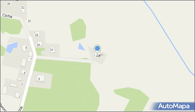 Górki, Cicha, 14B, mapa Górki