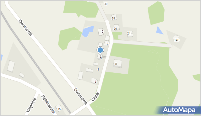 Górki, Cicha, 5, mapa Górki