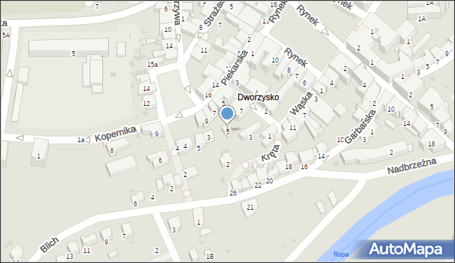 Gorlice, Cicha, 5, mapa Gorlic