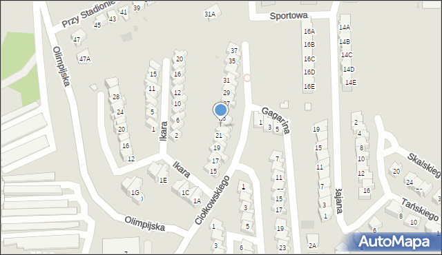 Gorzów Wielkopolski, Ciołkowskiego Konstantego, 23, mapa Gorzów Wielkopolski