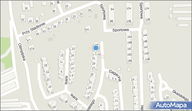 Gorzów Wielkopolski, Ciołkowskiego Konstantego, 33, mapa Gorzów Wielkopolski