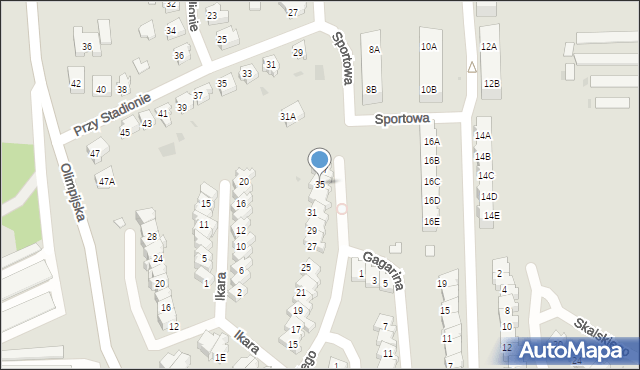 Gorzów Wielkopolski, Ciołkowskiego Konstantego, 35, mapa Gorzów Wielkopolski