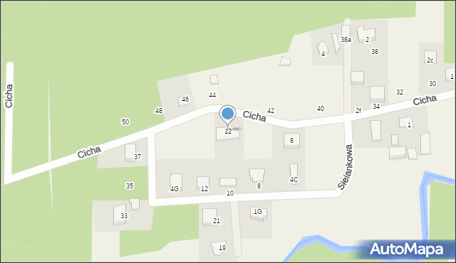 Gościcino, Cicha, 12, mapa Gościcino