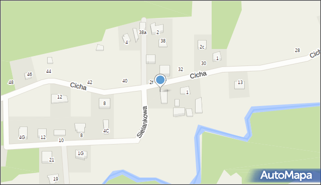 Gościcino, Cicha, 21, mapa Gościcino