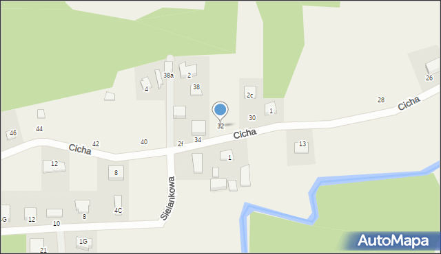 Gościcino, Cicha, 32, mapa Gościcino