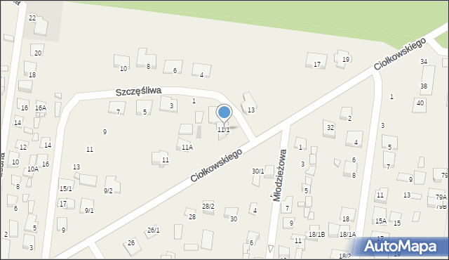 Grabówka, Ciołkowskiego, 11/1, mapa Grabówka