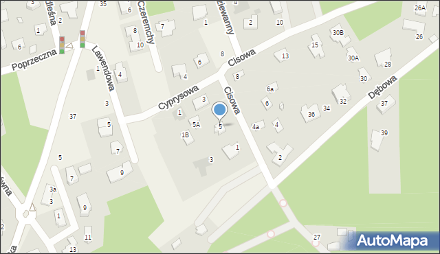 Granica, Cisowa, 5, mapa Granica