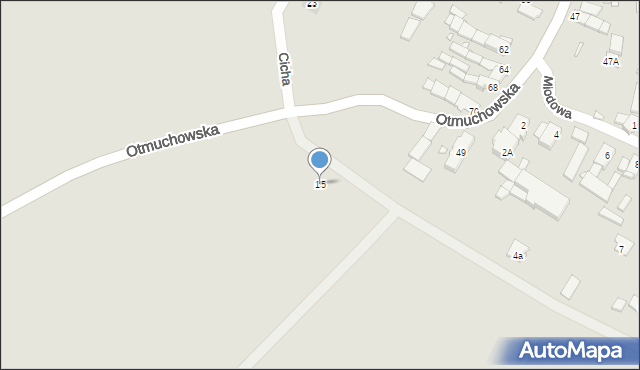 Grodków, Cicha, 15, mapa Grodków