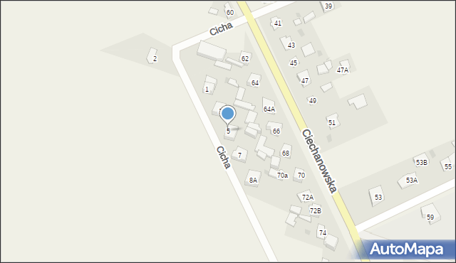 Grudusk, Cicha, 5, mapa Grudusk