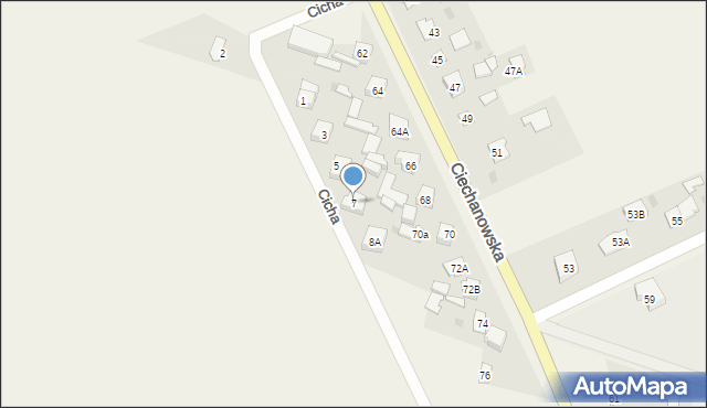 Grudusk, Cicha, 7, mapa Grudusk