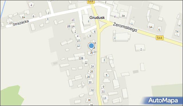 Grudusk, Ciechanowska, 20, mapa Grudusk