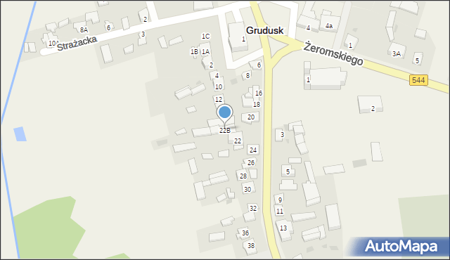 Grudusk, Ciechanowska, 22B, mapa Grudusk