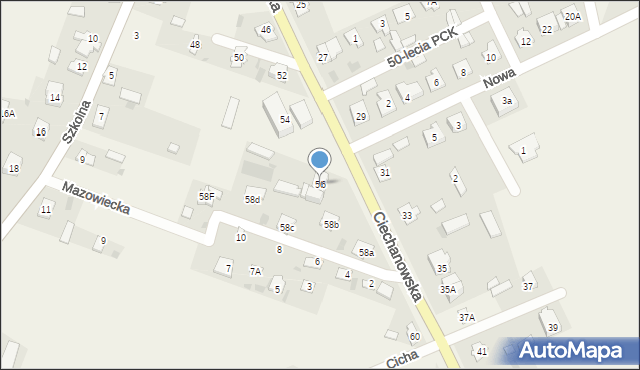 Grudusk, Ciechanowska, 56, mapa Grudusk