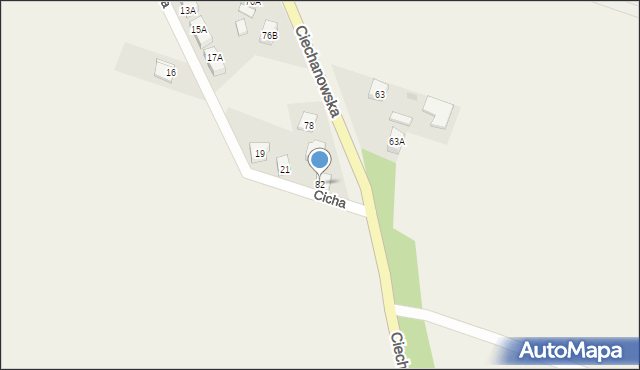 Grudusk, Ciechanowska, 82, mapa Grudusk