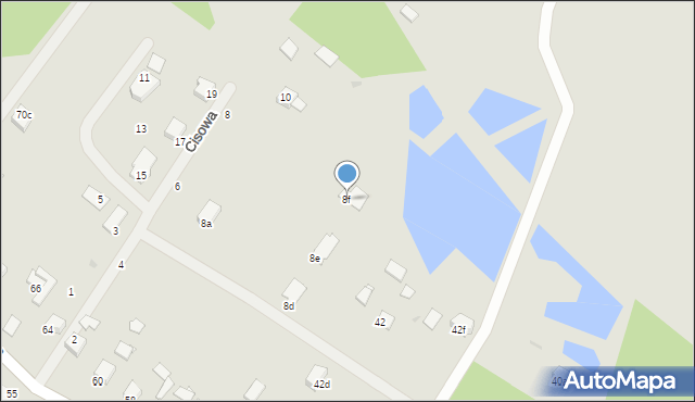 Grudziądz, Cisowa, 8f, mapa Grudziądza