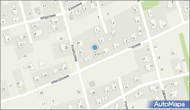 Gruszczyn, Cisowa, 3, mapa Gruszczyn