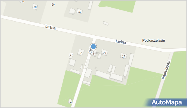 Gulczewo, Cicha, 1, mapa Gulczewo