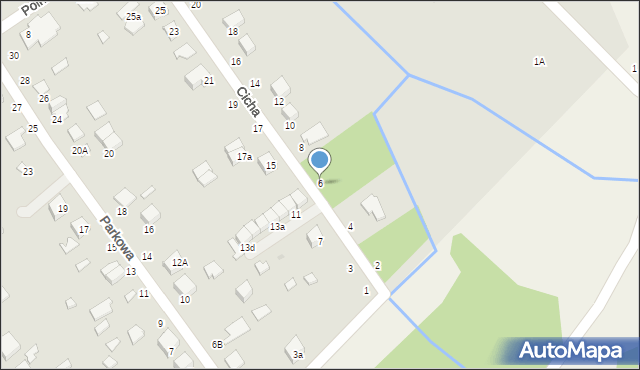 Halinów, Cicha, 6, mapa Halinów