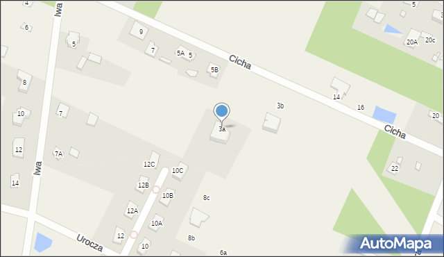 Henryków-Urocze, Cicha, 3a, mapa Henryków-Urocze