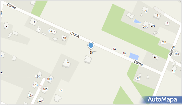 Henryków-Urocze, Cicha, 3b, mapa Henryków-Urocze