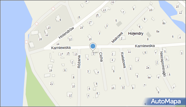 Holendry, Cicha, 2, mapa Holendry