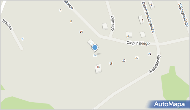 Iława, Cieplińskiego-Pługa Łukasza, 14, mapa Iława