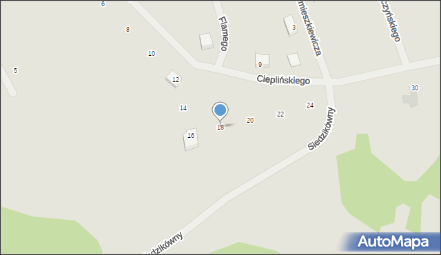 Iława, Cieplińskiego-Pługa Łukasza, 18, mapa Iława