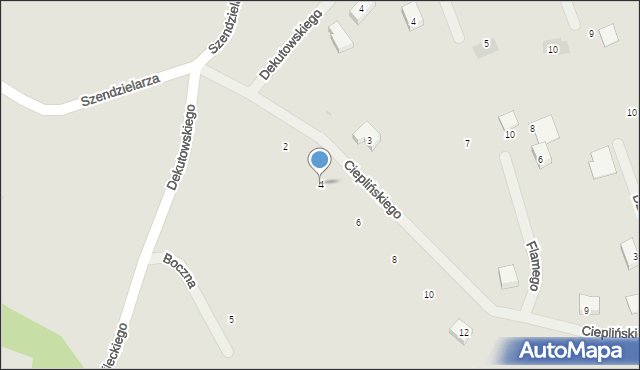 Iława, Cieplińskiego-Pługa Łukasza, 4, mapa Iława