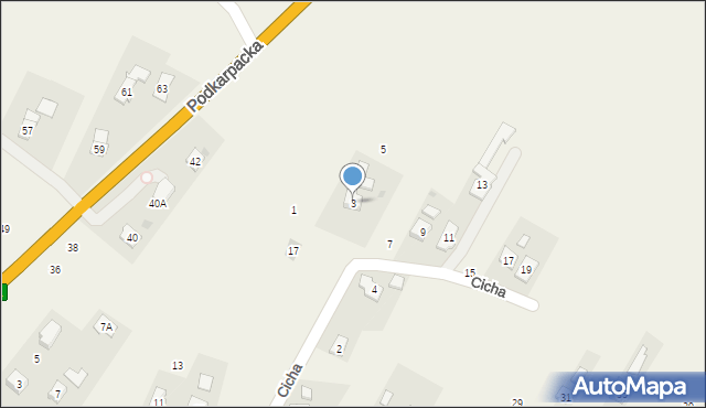 Iskrzynia, Cicha, 3, mapa Iskrzynia