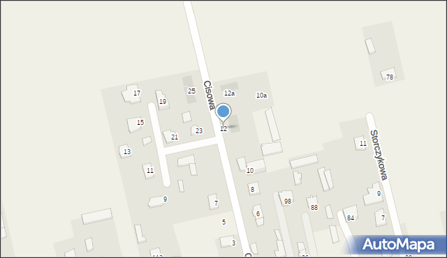 Jakubowice Konińskie, Cisowa, 12, mapa Jakubowice Konińskie