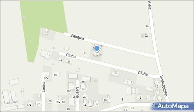 Janikowo, Cicha, 6, mapa Janikowo