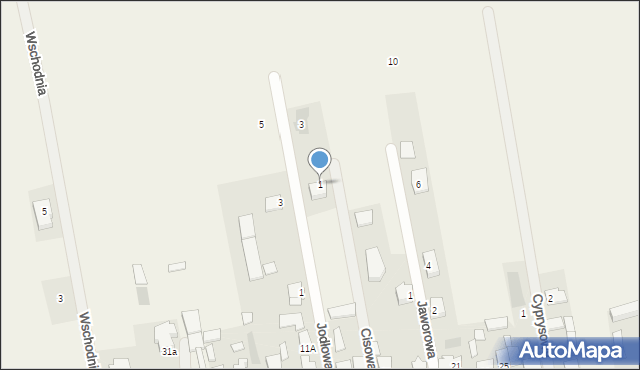 Janiszew, Cisowa, 1, mapa Janiszew