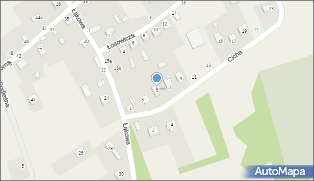 Janów Podlaski, Cicha, 5, mapa Janów Podlaski