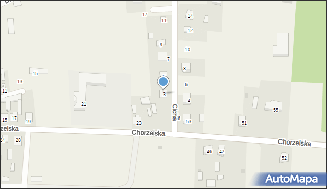 Janowo, Cicha, 3, mapa Janowo