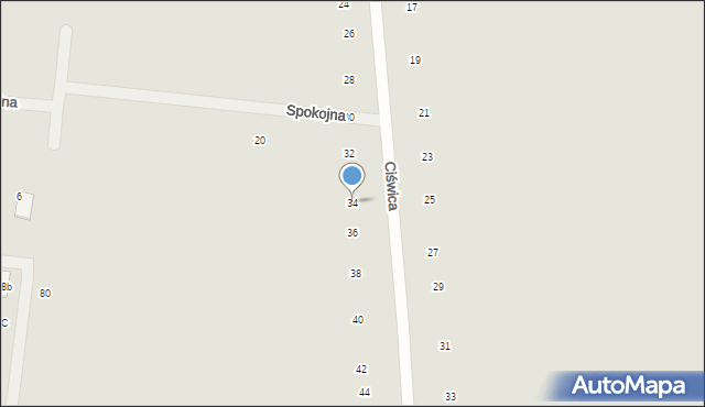 Jarocin, Ciświca, 34, mapa Jarocin