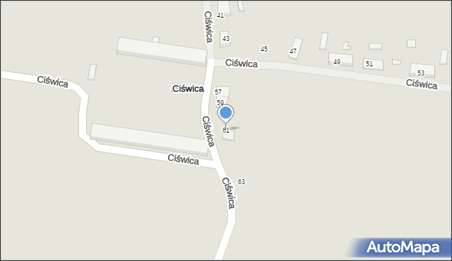 Jarocin, Ciświca, 61, mapa Jarocin