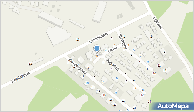 Jarosławiec, Cicha, 6, mapa Jarosławiec