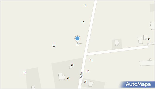 Jarszewo, Cicha, 12, mapa Jarszewo