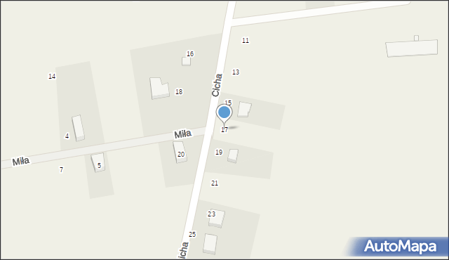 Jarszewo, Cicha, 17, mapa Jarszewo