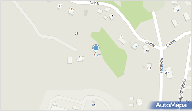 Jastrzębie-Zdrój, Cicha, 11a, mapa Jastrzębie-Zdrój