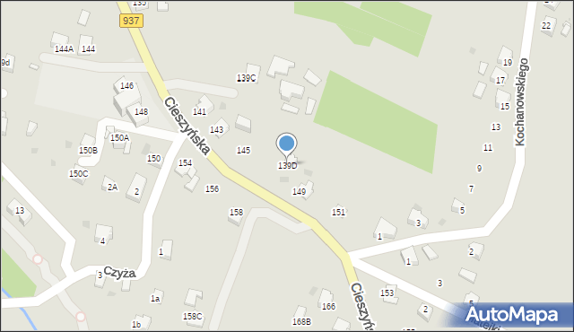 Jastrzębie-Zdrój, Cieszyńska, 139D, mapa Jastrzębie-Zdrój