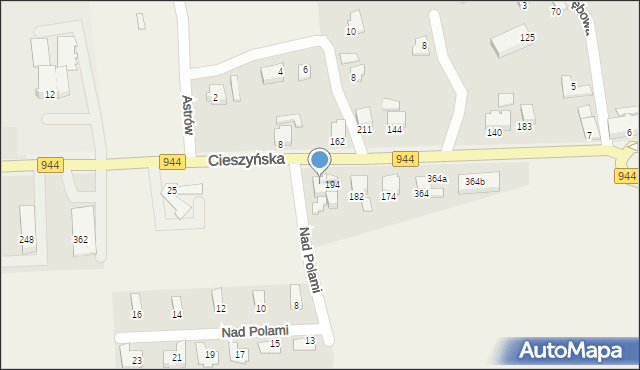 Jaworze, Cieszyńska, 21, mapa Jaworze