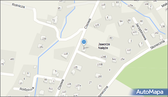 Jaworze, Cisowa, 129, mapa Jaworze