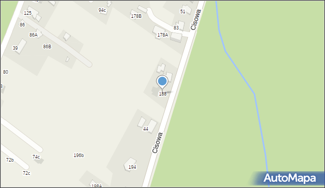 Jaworze, Cisowa, 188, mapa Jaworze