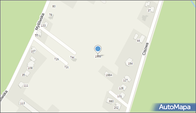 Jaworze, Cisowa, 196b, mapa Jaworze
