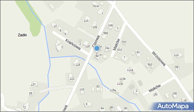 Jaworze, Cisowa, 94, mapa Jaworze