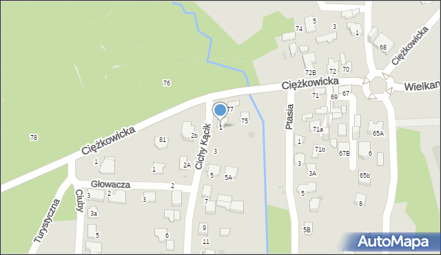 Jaworzno, Cichy Kącik, 1, mapa Jaworzno