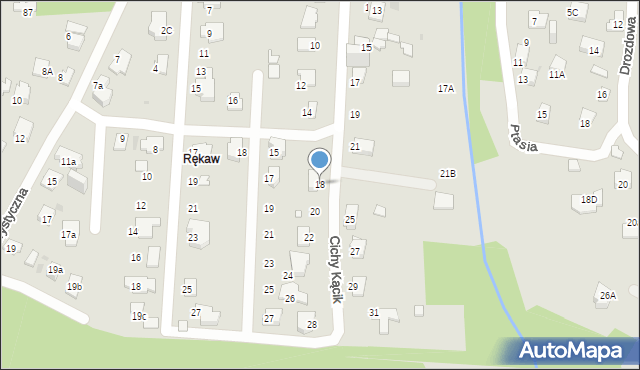Jaworzno, Cichy Kącik, 18, mapa Jaworzno