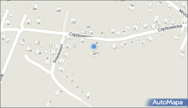 Jaworzno, Ciężkowicka, 13c, mapa Jaworzno
